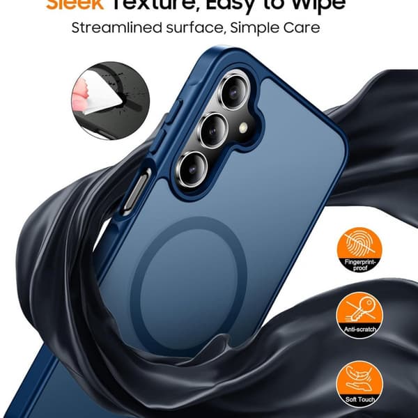 Magnetiskt matt telefonfodral för Samsung Galaxy A57 Gray