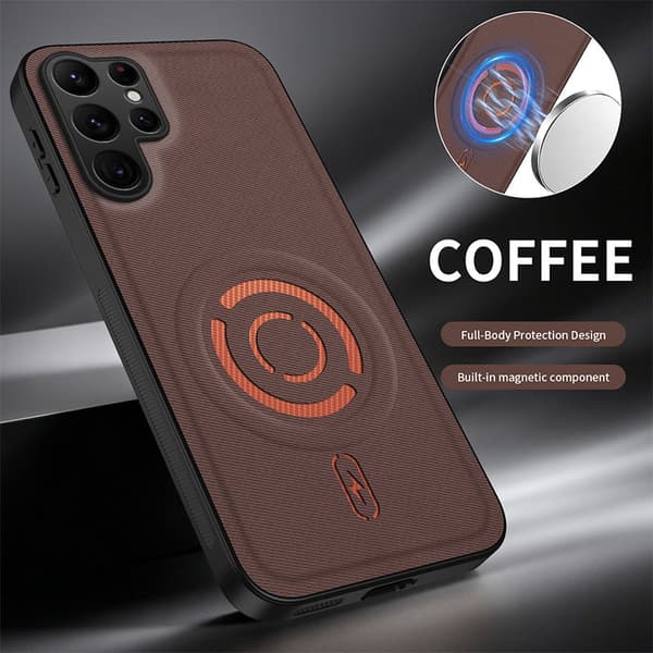 Magnetiskt droppskyddsfodral för Samsung Galaxy A57 Brown