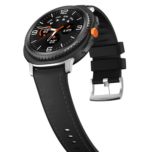 Silikonläderrem för Samsung Watch 9 40/44mm Black