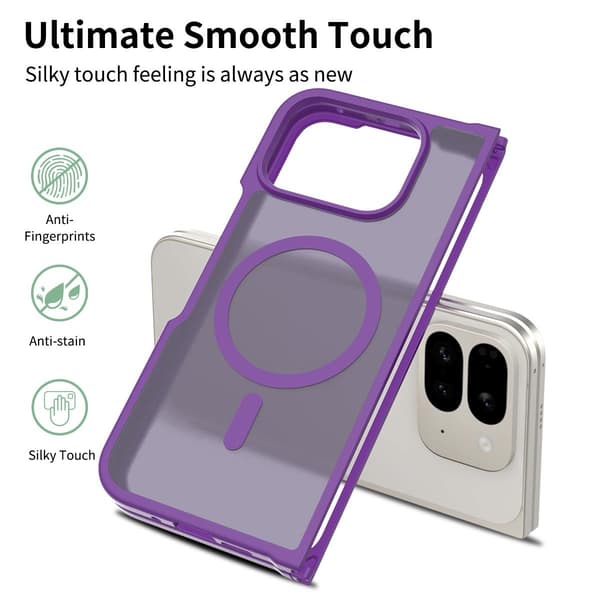 Matt magnetisk deksel til Google Pixel 11 Pro Fold Purple