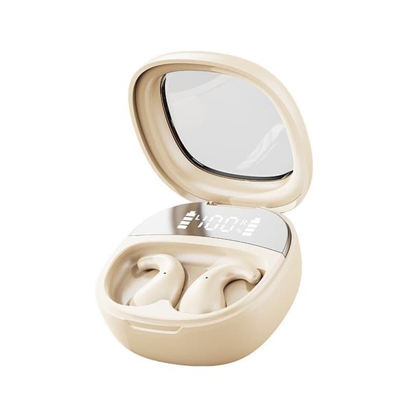 Trådlösa Bluetooth-hörlurar med språköversättare, stöder 140 språk Beige