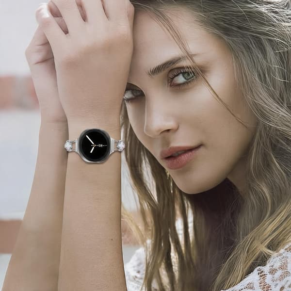 Damearmbånd til Samsung Galaxy Watch 9 (40/44 mm), elegant og holdbart Silver