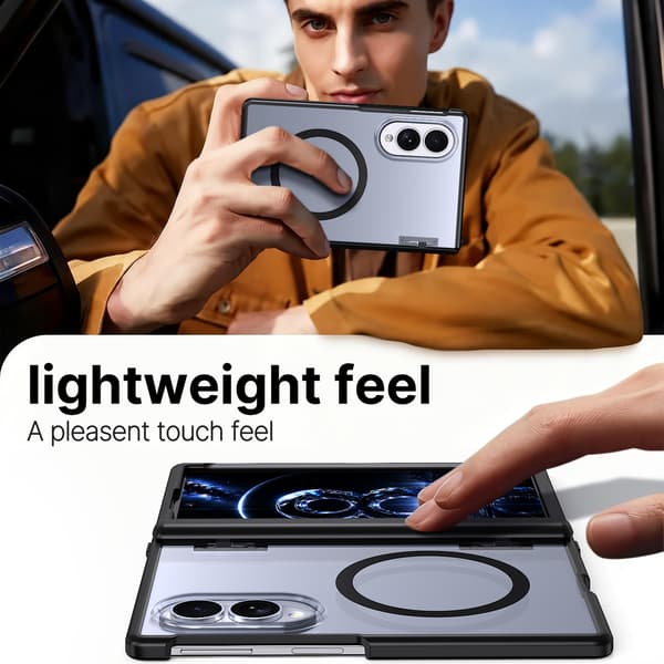 Magnetisk deksel med fullt fallbeskyttelse for Samsung Galaxy Z Fold 8 Transparent