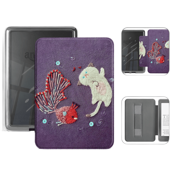 Skyddsfodral för Kindle Colorsoft 7-tum (katt)