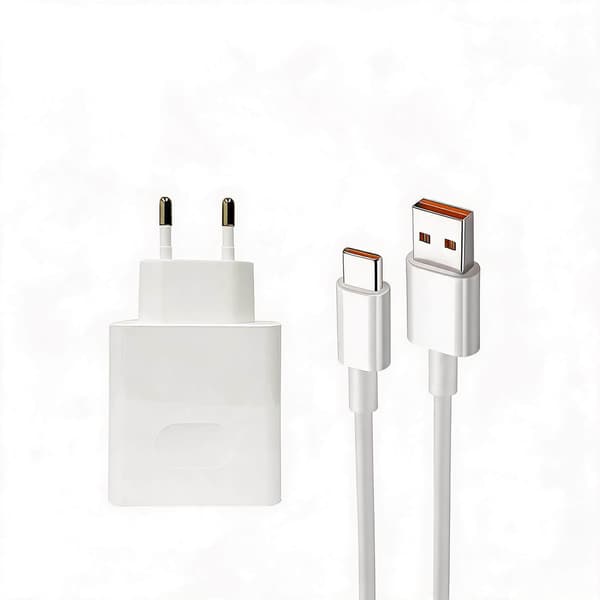 Lader for HUAWEI P40 Pro/Pro+ 66W (USB-C - Hvit)