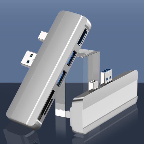 Kortleser for Surface Pro 4/5/6, 5 Gbps overføring Black