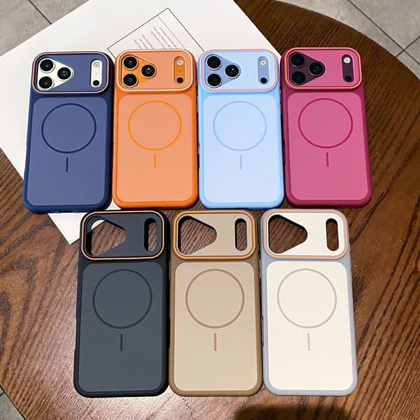 Deksel til iPhone 18 Pro med stort vindu og kontrastdetaljer Light Blue