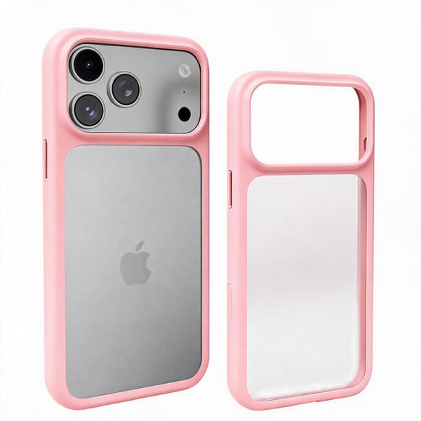 Fodral till iPhone 18 Pro Max med matt yta och fallskydd Pink
