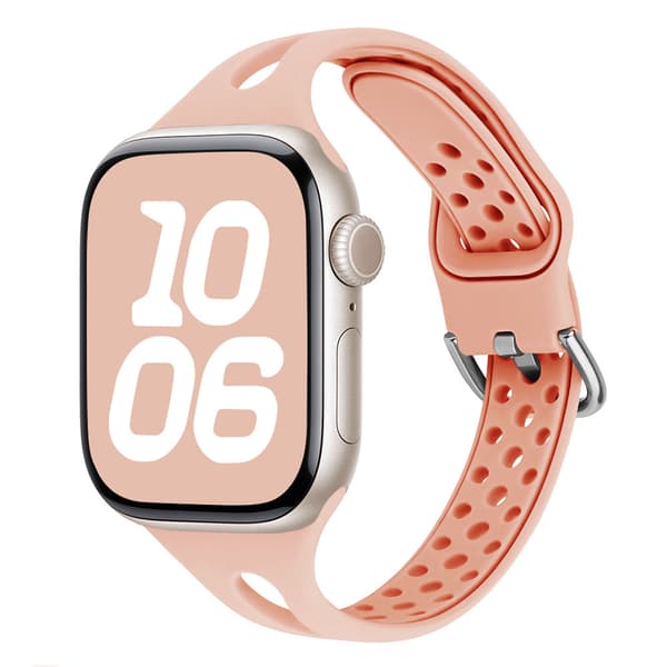 Silikonband för Apple Watch Series 12 42mm Pink