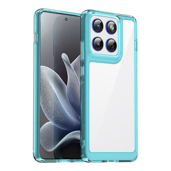 Iskunkestävä akryylikotelo Motorola Edge 70:lle Translucent blue