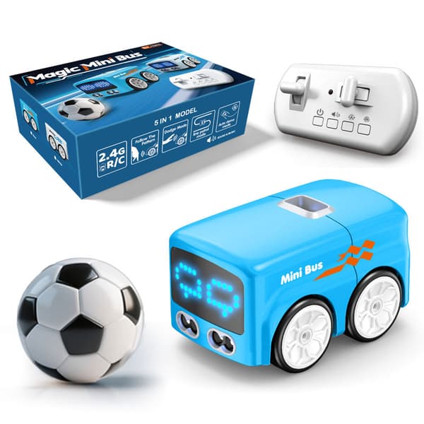 Smart lekebil for barn med fjernkontrollsensor, minibuss Blue