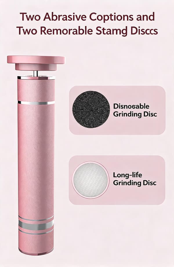 Elektrisk fodfil og hård hudfjerner, 2 hastigheder Gray