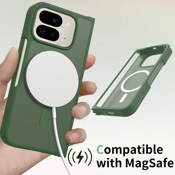 Matt magnetisk deksel til Google Pixel 11 Pro Fold Green