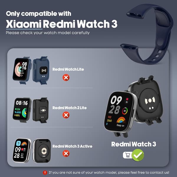 Hihna Redmi Watch 3:lle, 3 kpl