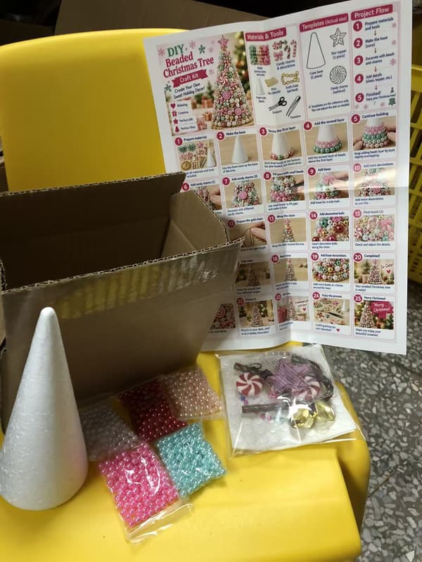 DIY-sæt med juletræspynt af perledyr Color 10