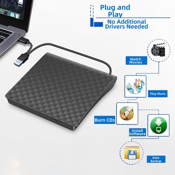 Eksternt USB dual-lane optisk drev