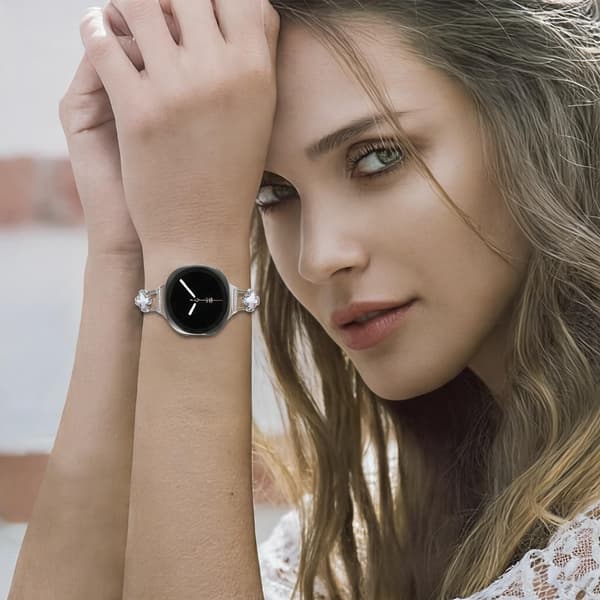 Damearmbånd til Samsung Galaxy Watch 9 (40/44 mm), elegant og holdbart Starlight