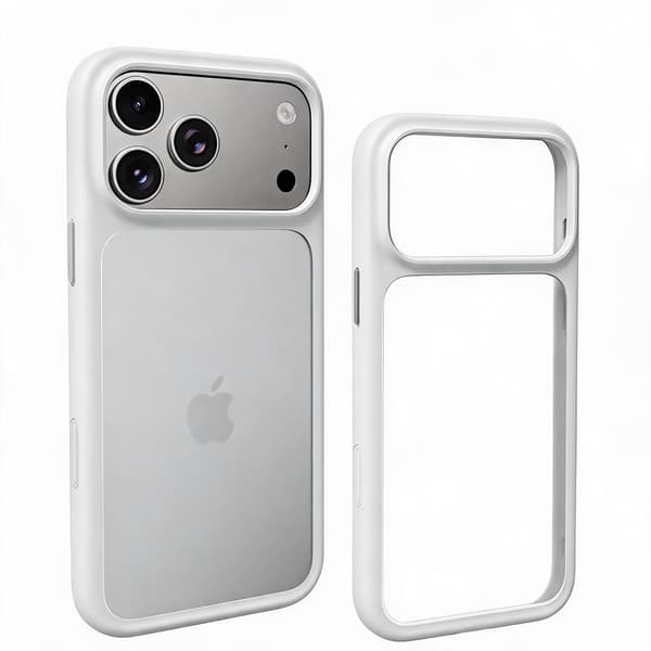 Fodral till iPhone 18 Pro med matt yta och fallskydd White