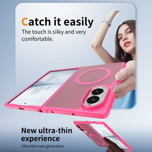 Magnetisk støtsikkert deksel til Samsung Galaxy Z Fold 8 Pink