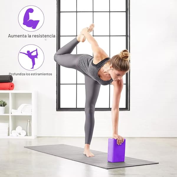 Yogablock 23x15x7,5 cm, EVA med hög densitet (2 st)