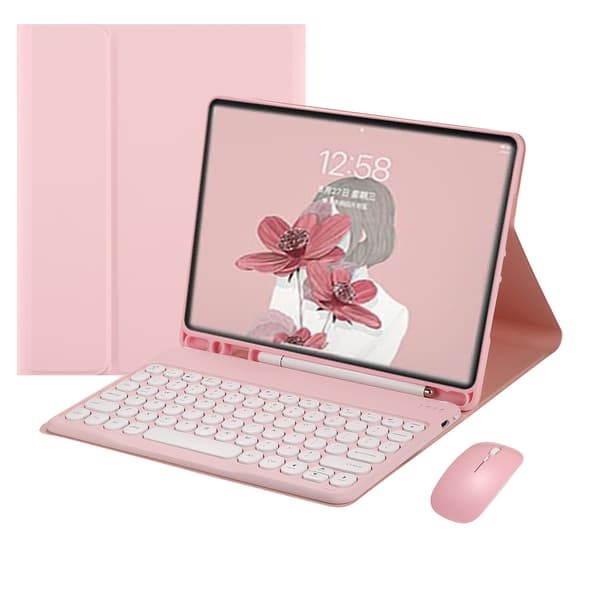 Bluetooth Tangentbordsfodral för Samsung Tab A9 + 11 tum Pink
