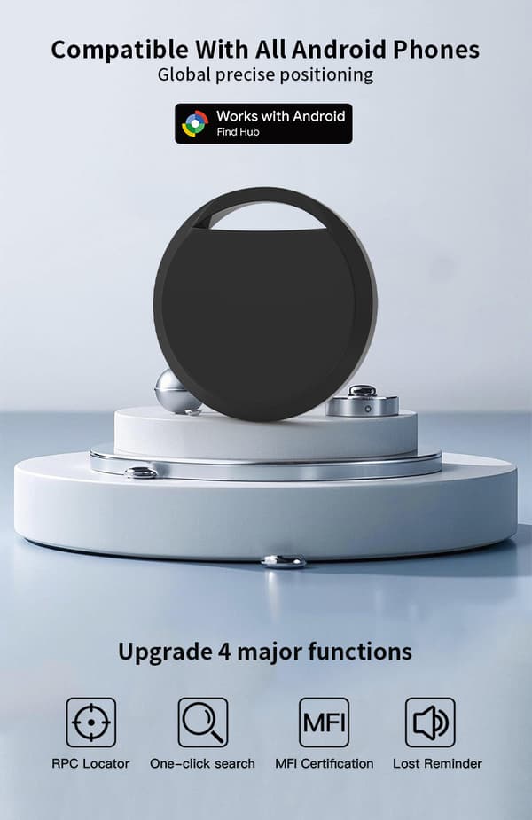 Mini Tracker - kadonnutta estävä laite Android Find Hubille White