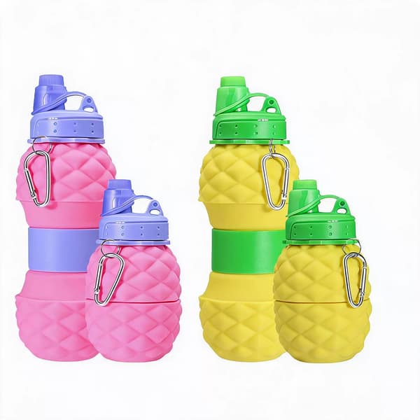 Sammenleggbar silikonvannflaske 600ml 2PK