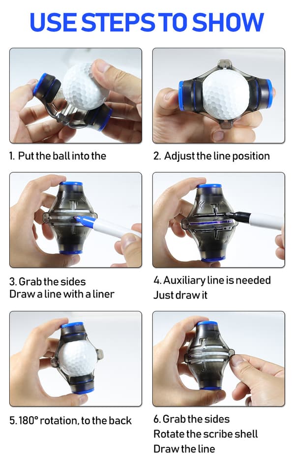 360° Golfpallon merkintätyökalusarja Blue