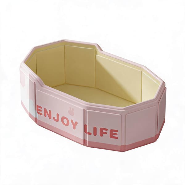Sammenklappelig pool 75x45x23cm, babypool til hunde Pink