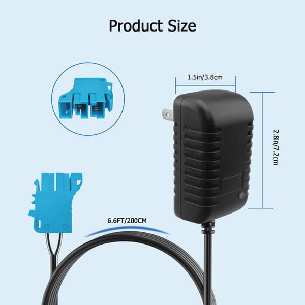 Oplader til Peg-Perego 12V1A europæisk standard