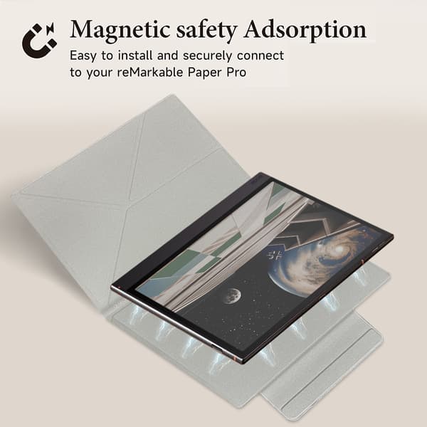 Magnetisk beskyttelsesdeksel for Boox Note Air6 C, med dvalefunksjon Pink