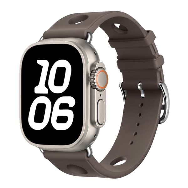 Silikonebånd til Apple Watch Series 12 42mm Gray