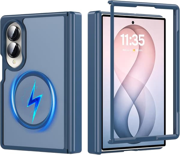 Matt magnetisk deksel til Samsung Galaxy Z Fold 8 Blue