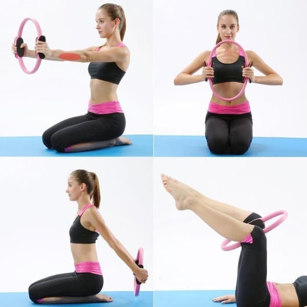 Pilates 18-delt sæt til formning og slankning Pink