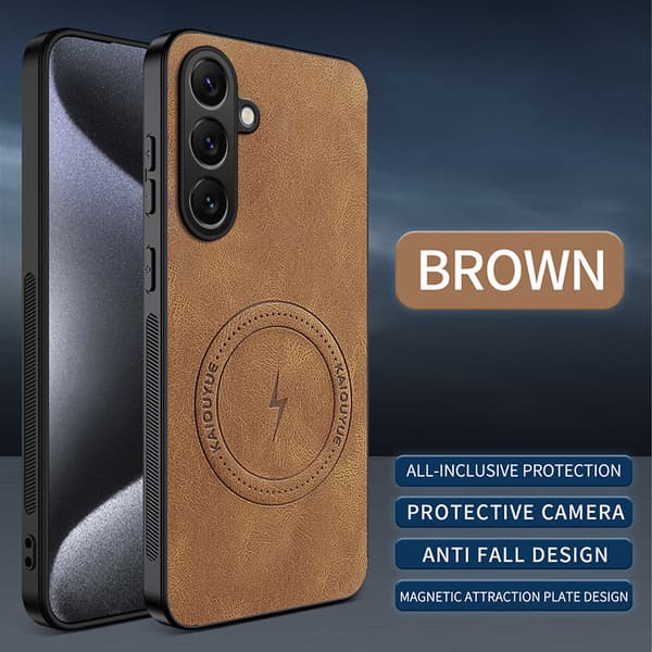 Magnetiskt skyddsfodral mot fall för Samsung Galaxy A57 Brown