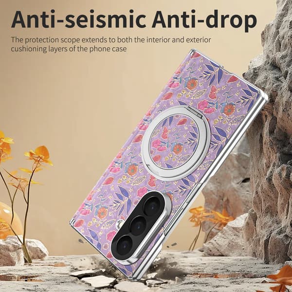 Etui til Samsung Galaxy Z Fold8 Ultra med roterende magnetisk stativ Pink