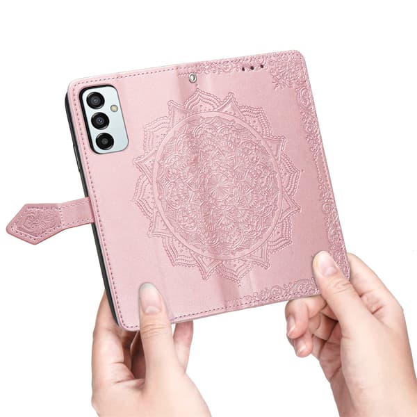 Præget flip-etui til Samsung Galaxy S26 Ultra Rose Gold