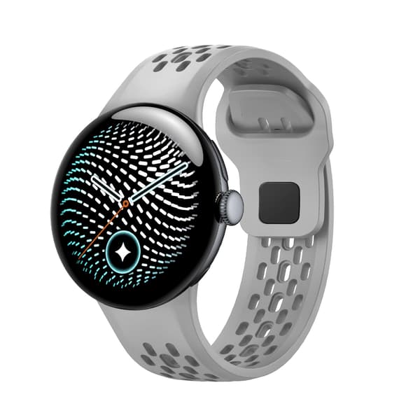 Andningsbart silikonarmband för Google Pixel Watch 5 45mm Gray