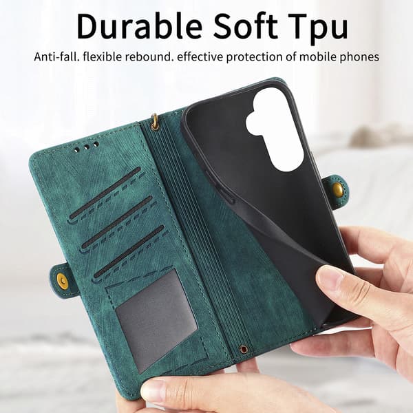 Lommeboketui med kortplasser for Samsung Galaxy S26 FE Green