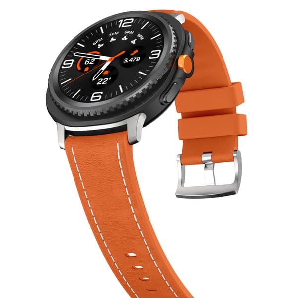 Silikone læderrem til Samsung Watch 9 40/44mm Orange