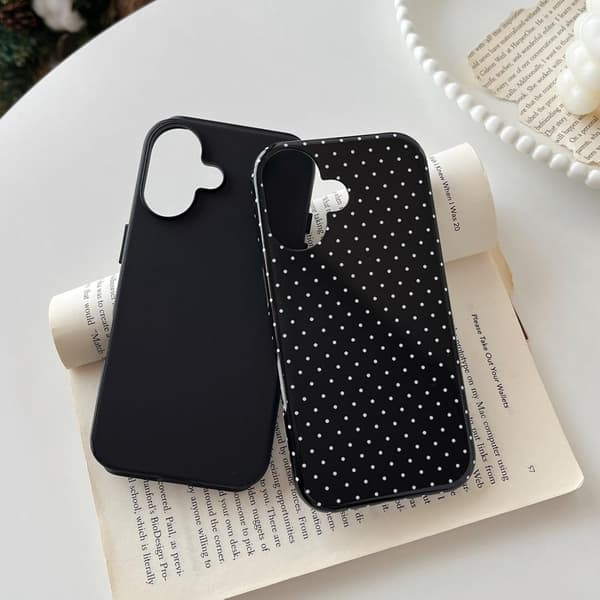 Suojakotelo iPhone 17 Prolle, söpö pilkullinen Black