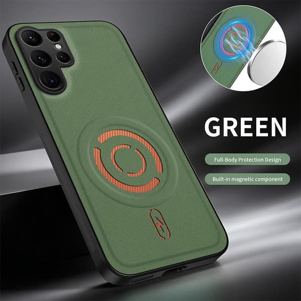 Magnetisk fallbeskyttende deksel til Samsung Galaxy A57 Green