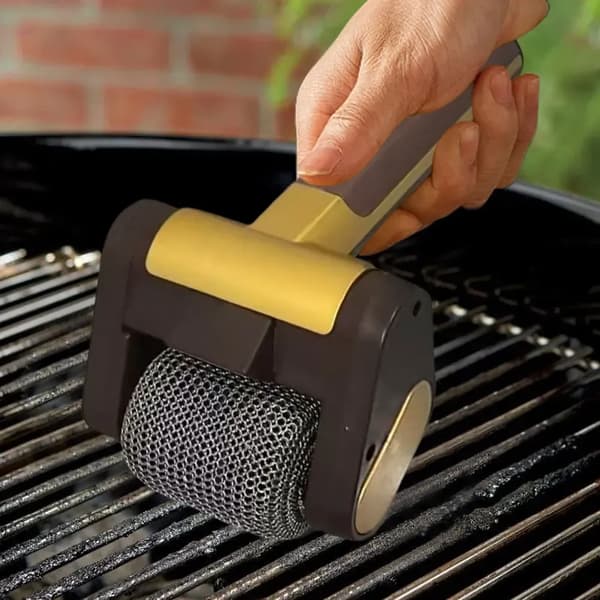 Elektrisk grillbørste i rustfritt stål Brown