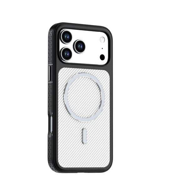Magnetiskt kolfiberfodral för iPhone 18 Pro Max White