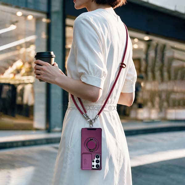 Crossbody-etui med rem til Samsung Galaxy S26 FE Red