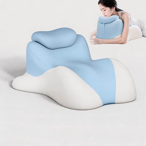Støttepute for par, unnfangelseshjelp, ergonomisk design Blue