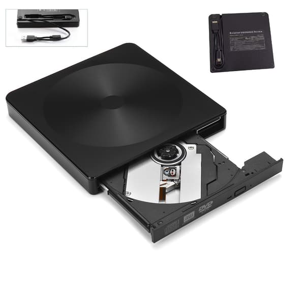 USB 3.0 2-i-1 eksternt optisk drev, RW-brænder, CD-afspiller