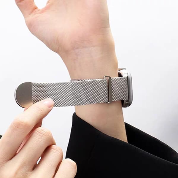 Magnetisk Milanese Loop til Apple Watch Series 12 42mm Gray