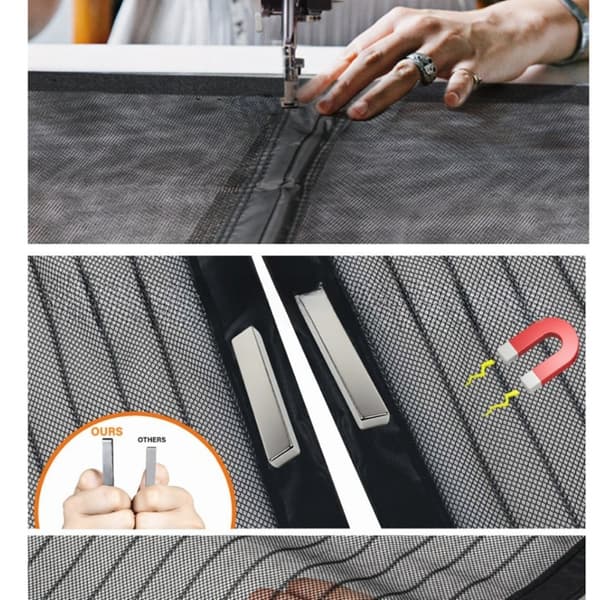 Magnetisk myggenet til gardiner 130X210CM Grey
