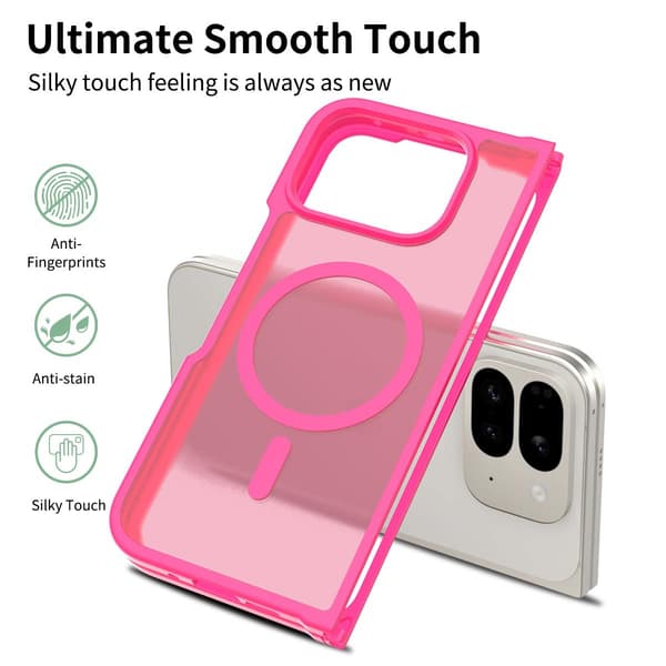 Matt magnetfodral för Google Pixel 11 Pro Fold Fuchsia
